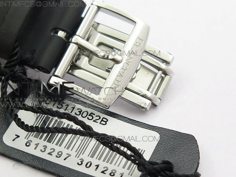 LEMAN 2850B SS 1:1 Best Edition Black Dial Numbers Markers on Black Rubber Strap Cal.6950