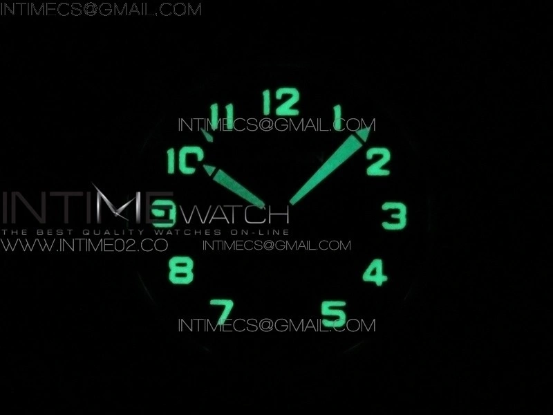 LEMAN 2850B SS 1:1 Best Edition Black Dial Numbers Markers on Black Rubber Strap Cal.6950