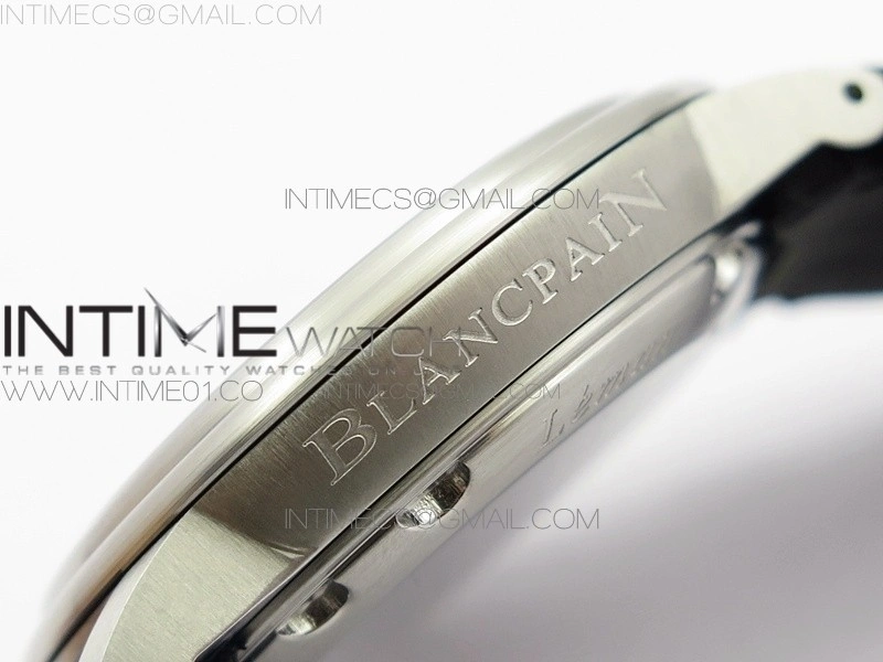 LEMAN 2850B SS 1:1 Best Edition Black Dial Numeral Markers on Black Rubber Strap Cal.6950