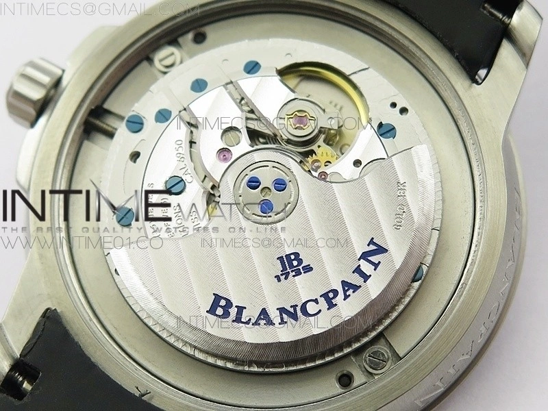 LEMAN 2850B SS 1:1 Best Edition Black Dial Numeral Markers on Black Rubber Strap Cal.6950