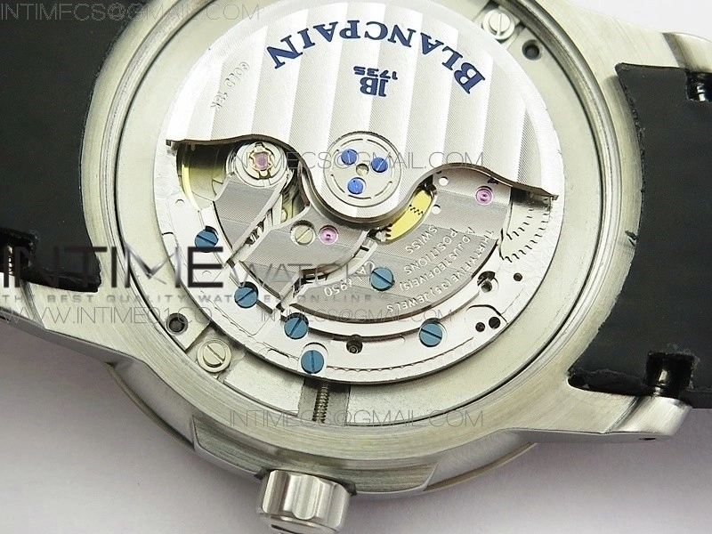 LEMAN 2850B SS 1:1 Best Edition Black Dial Numeral Markers on Black Rubber Strap Cal.6950