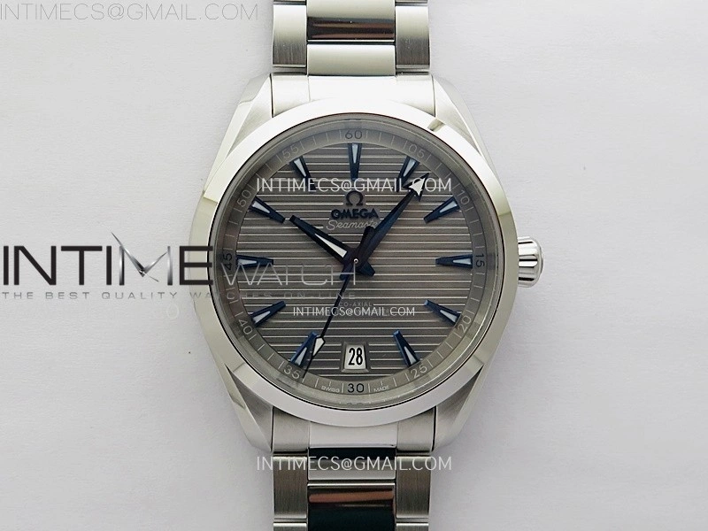 Aqua Terra 150M Master Chronometers N1F Best Edition Gray Textured Dial on SS Bracelet A8900