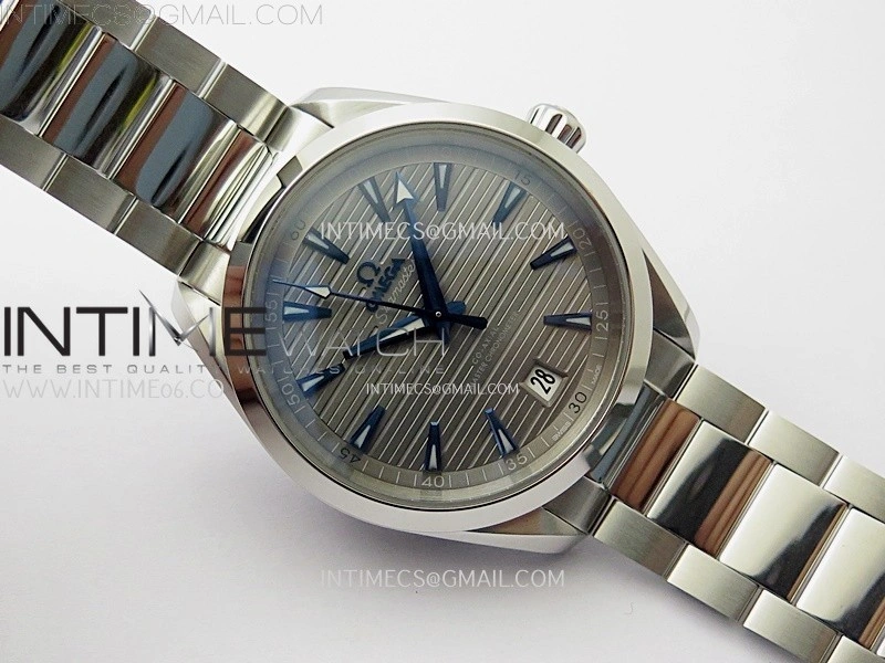 Aqua Terra 150M Master Chronometers N1F Best Edition Gray Textured Dial on SS Bracelet A8900