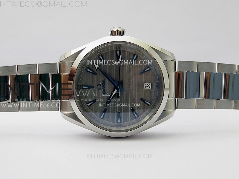 Aqua Terra 150M Master Chronometers N1F Best Edition Gray Textured Dial on SS Bracelet A8900