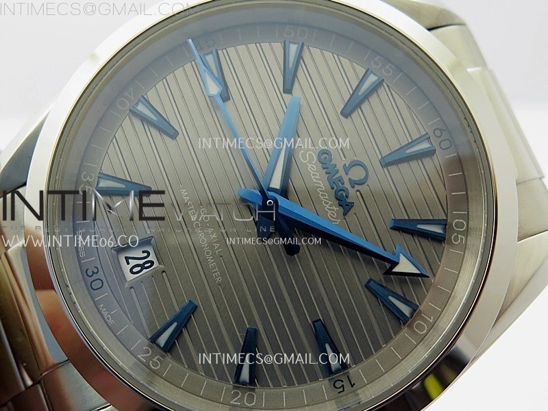 Aqua Terra 150M Master Chronometers N1F Best Edition Gray Textured Dial on SS Bracelet A8900