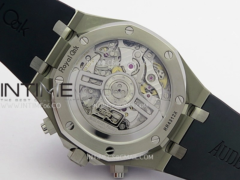 Royal Oak Chrono 26240 50th SS V2 DDF 1:1 Best Edition Blue Dial On Blue Rubber Strap Super Clone DD4401