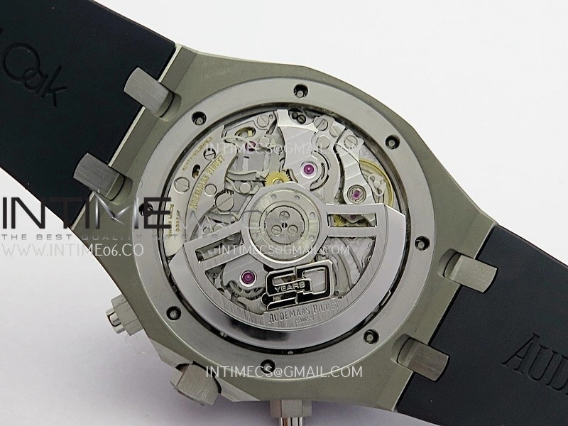 Royal Oak Chrono 26240 50th SS V2 DDF 1:1 Best Edition Blue Dial On Blue Rubber Strap Super Clone DD4401