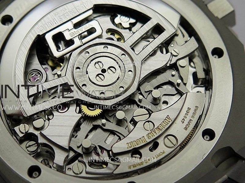 Royal Oak Chrono 26240 50th SS V2 DDF 1:1 Best Edition Blue Dial On Blue Rubber Strap Super Clone DD4401