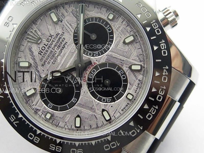 Daytona 116519LN APSF Best Edition Meteorite Dial Sticks Markers On Rubber Strap Slim A7750