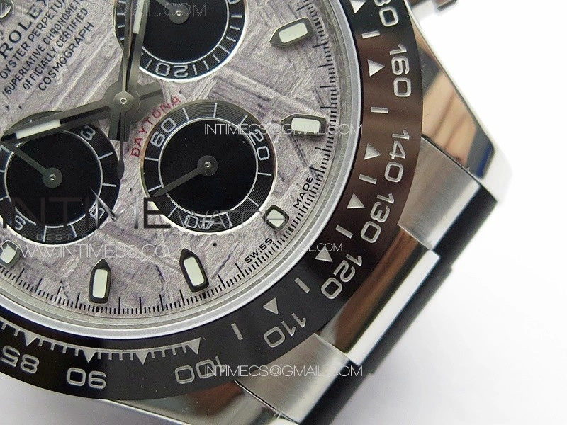Daytona 116519LN APSF Best Edition Meteorite Dial Sticks Markers On Rubber Strap Slim A7750