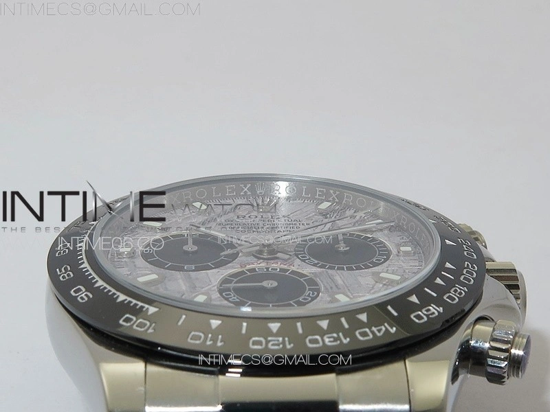 Daytona 116519LN APSF Best Edition Meteorite Dial Sticks Markers On Rubber Strap Slim A7750