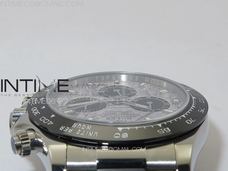 Daytona 116519LN APSF Best Edition Meteorite Dial Sticks Markers On Rubber Strap Slim A7750