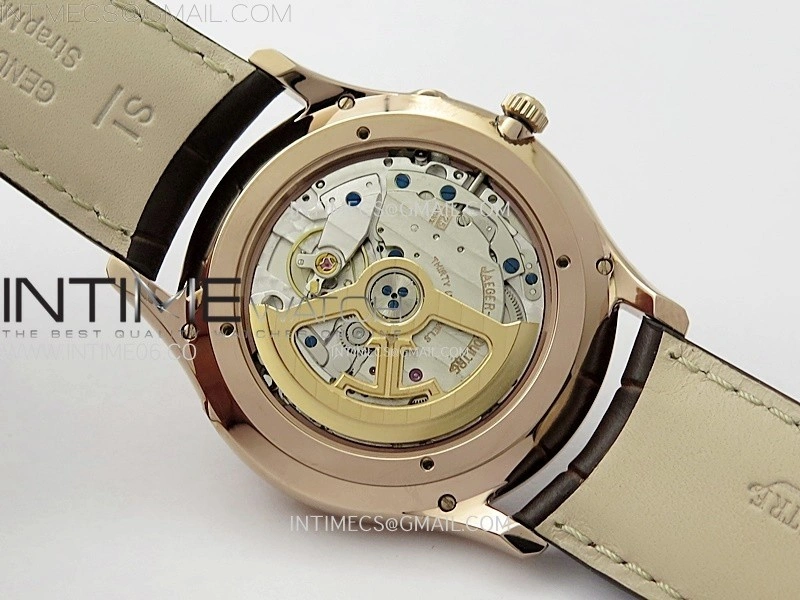 Master Ultra Thin Moon 1362520 RG ZF 1:1 Best Edition Ivory Dial on Brown Leather Strap V3 SA925 Super Clone