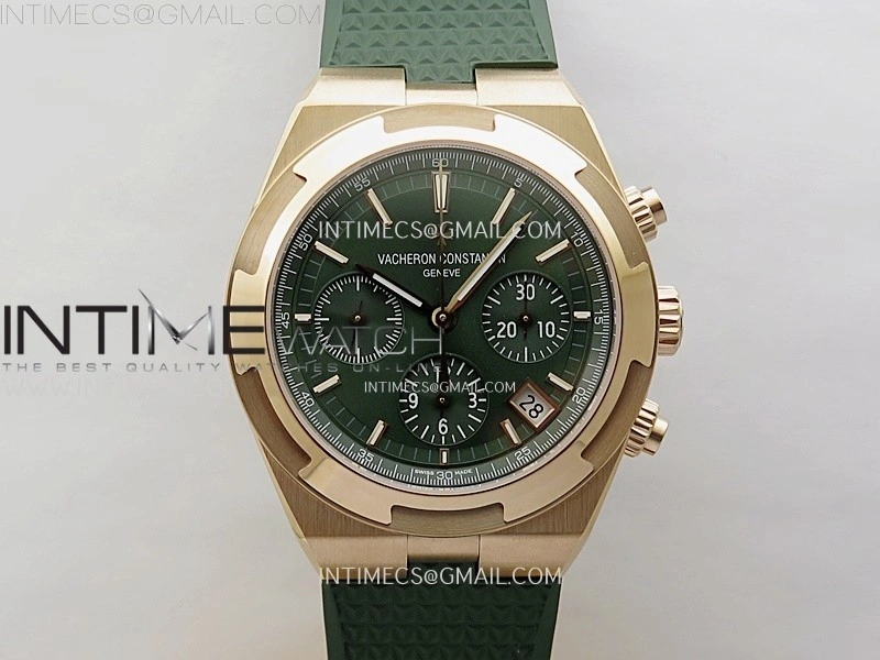 Overseas 4520V RG 8F Best Edition Green Dial On Green Rubber Strap A7750 Modified to A5200