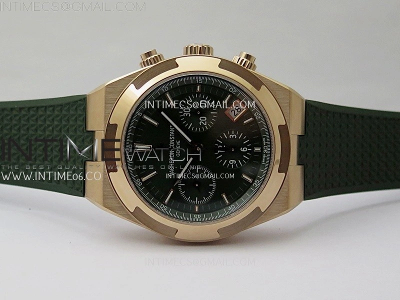 Overseas 4520V RG 8F Best Edition Green Dial On Green Rubber Strap A7750 Modified to A5200