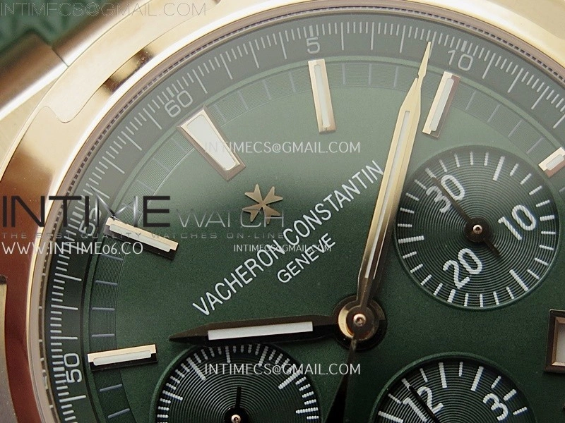 Overseas 4520V RG 8F Best Edition Green Dial On Green Rubber Strap A7750 Modified to A5200