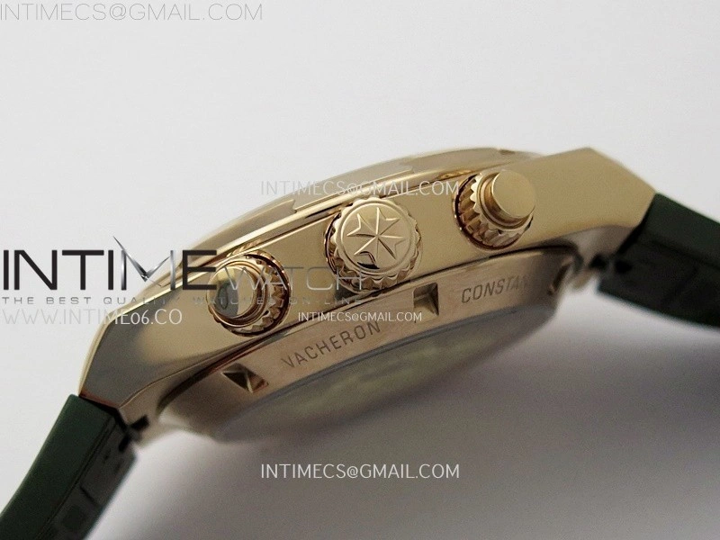 Overseas 4520V RG 8F Best Edition Green Dial On Green Rubber Strap A7750 Modified to A5200