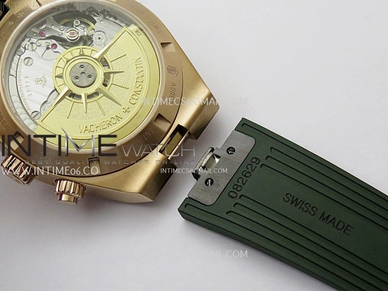 Overseas 4520V RG 8F Best Edition Green Dial On Green Rubber Strap A7750 Modified to A5200