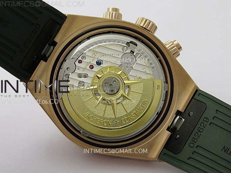 Overseas 4520V RG 8F Best Edition Green Dial On Green Rubber Strap A7750 Modified to A5200