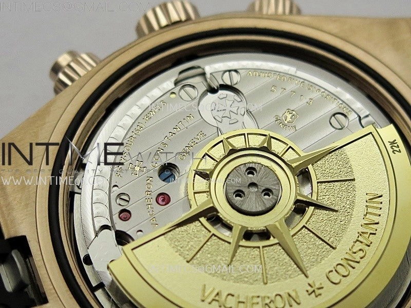 Overseas 4520V RG 8F Best Edition Green Dial On Green Rubber Strap A7750 Modified to A5200