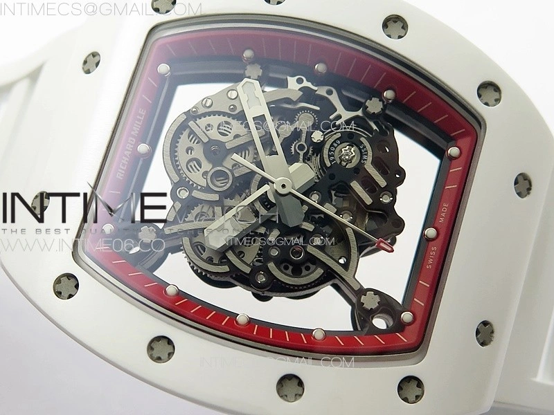 RM055 Real Ceramic Case KUF Best Edition Red Crown on White Rubber Strap MIYOTA8215