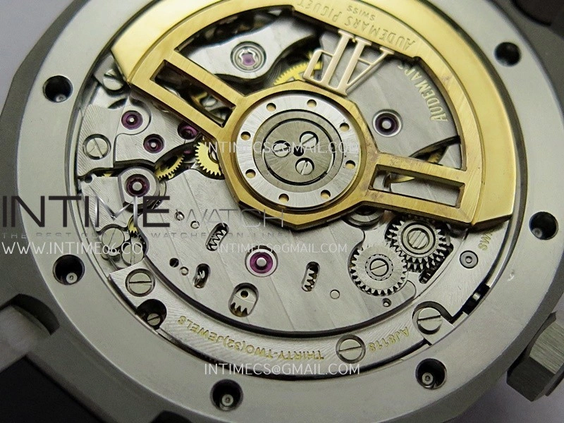 Royal Oak 41mm 15510 SS DDF 1:1 Best Edition Silver Dial On Black Rubber Strap Super Clone DD4302