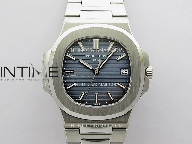 Nautilus 5711 1A 3KF 1:1 Best Edition Blue Textured Dial on SS Bracelet A324 Super Clone V2