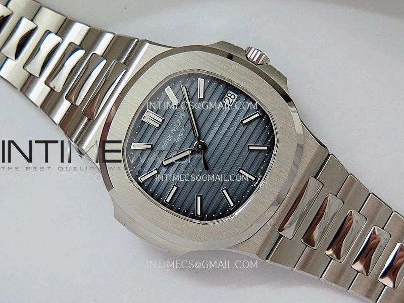 Nautilus 5711 1A 3KF 1:1 Best Edition Blue Textured Dial on SS Bracelet A324 Super Clone V2