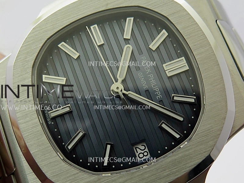 Nautilus 5711 1A 3KF 1:1 Best Edition Blue Textured Dial on SS Bracelet A324 Super Clone V2