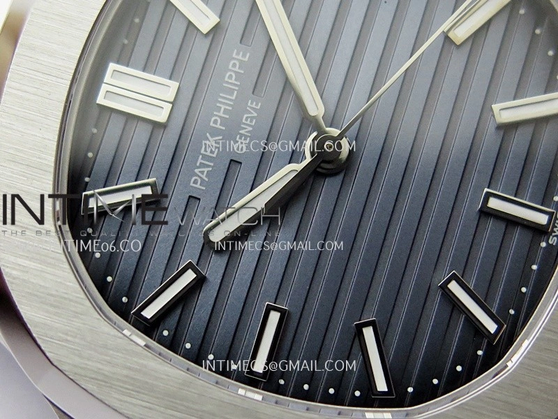 Nautilus 5711 1A 3KF 1:1 Best Edition Blue Textured Dial on SS Bracelet A324 Super Clone V2