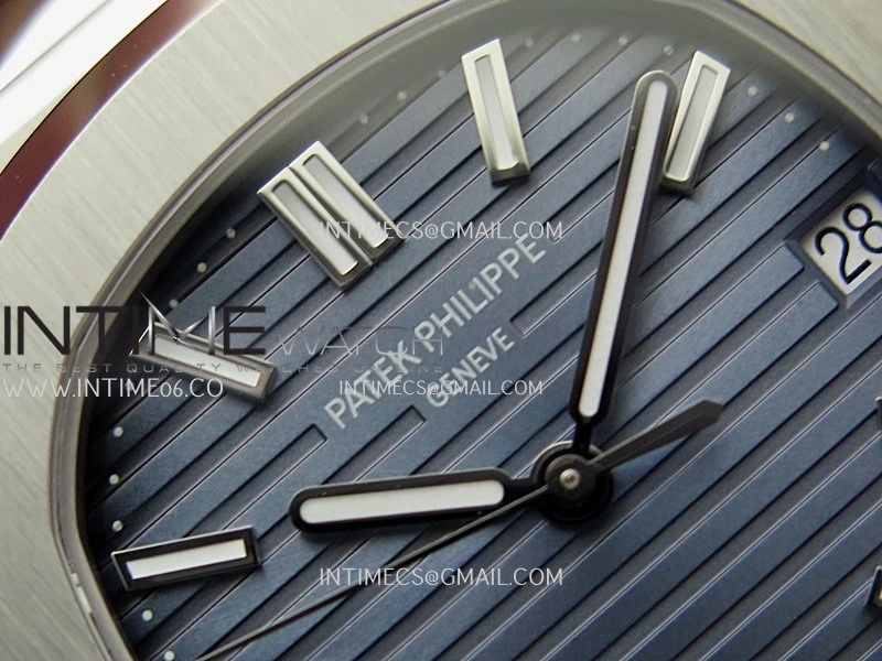 Nautilus 5711 1A 3KF 1:1 Best Edition Blue Textured Dial on SS Bracelet A324 Super Clone V2