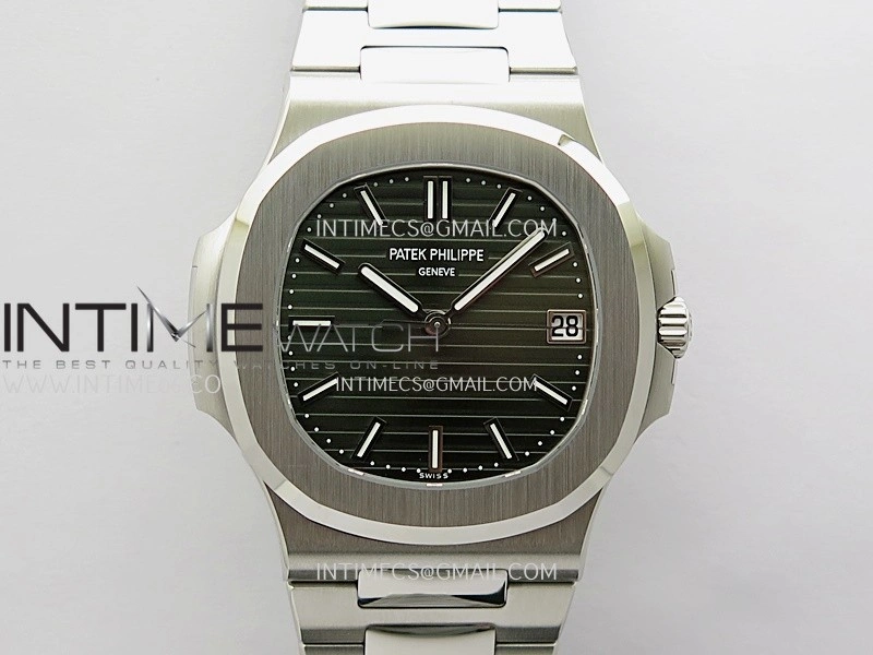 Nautilus 5711 1A SS DDF 1:1 Best Edition Green Textured Dial On SS Bracelet Super Clone 330