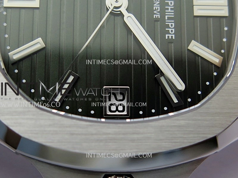 Nautilus 5711 1A SS DDF 1:1 Best Edition Green Textured Dial On SS Bracelet Super Clone 330