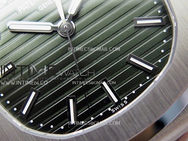 Nautilus 5711 1A SS DDF 1:1 Best Edition Green Textured Dial On SS Bracelet Super Clone 330