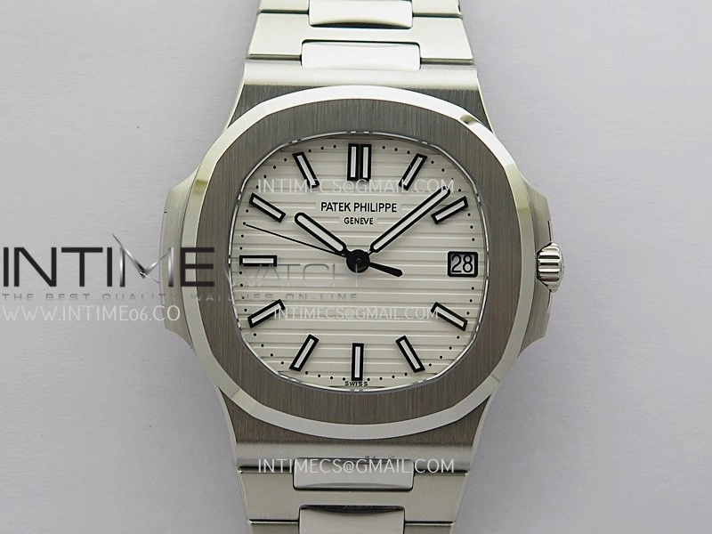 Nautilus 5711 1A SS DDF 1:1 Best Edition White Textured Dial On SS Bracelet Super Clone 324
