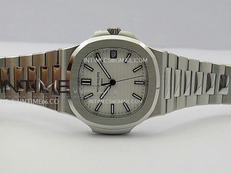 Nautilus 5711 1A SS DDF 1:1 Best Edition White Textured Dial On SS Bracelet Super Clone 324
