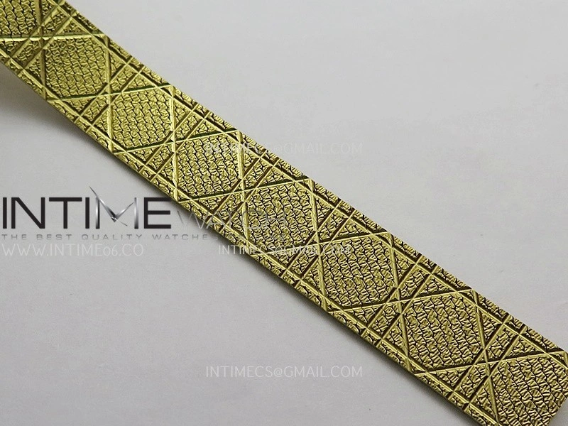 La D de Dior Satine 25mm Diamond Bezel YG 8848F 1:1 Best Edition Gold Dial On YG bracelet Swiss Quartz