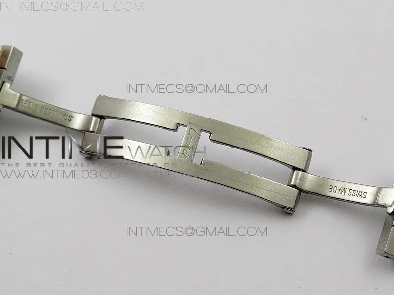 Tank Solo Ladies 25mm SS Diamond Bezel K11F 1:1 Best Edition White Dial on SS Bracelet Ronda Quartz