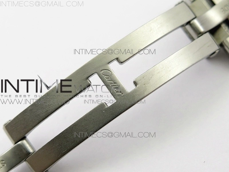 Tank Solo Ladies 25mm SS Diamond Bezel K11F 1:1 Best Edition White Dial on SS Bracelet Ronda Quartz