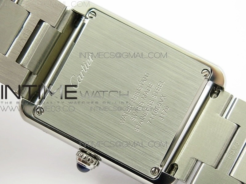 Tank Solo Ladies 25mm SS Diamond Bezel K11F 1:1 Best Edition White Dial on SS Bracelet Ronda Quartz