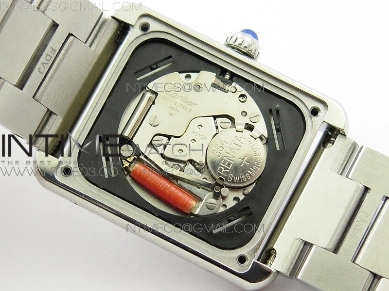 Tank Solo Ladies 25mm SS Diamond Bezel K11F 1:1 Best Edition White Dial on SS Bracelet Ronda Quartz