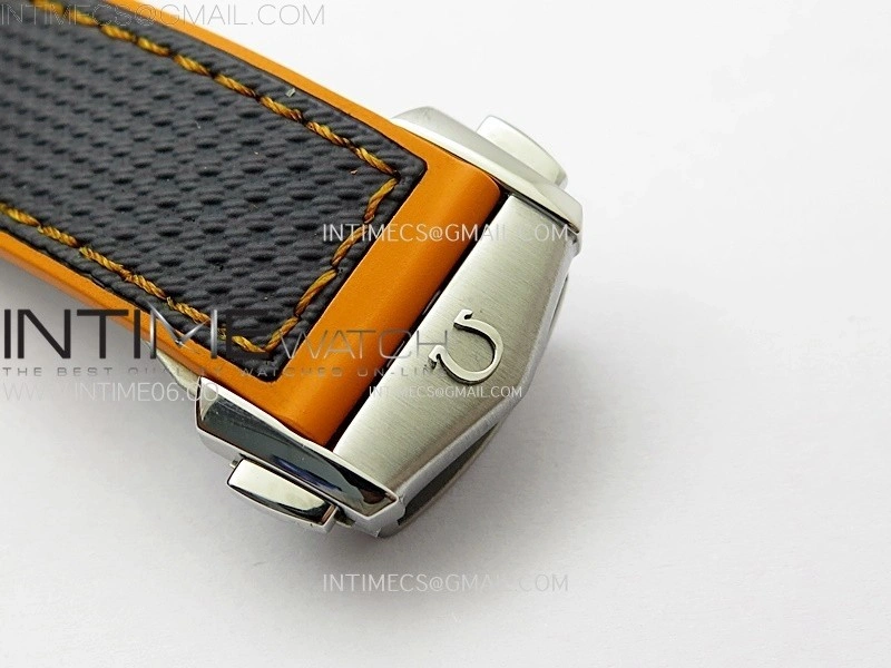 Planet Ocean 43.5mm Ti VSF 1:1 Best Edition Black Orange Bezel Gray Dial on Gray Nylon Strap A8900
