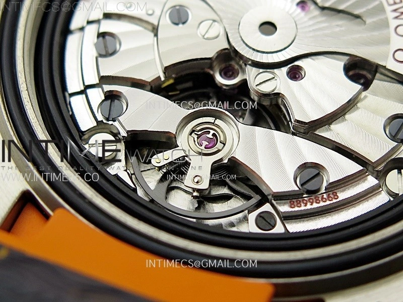 Planet Ocean 43.5mm Ti VSF 1:1 Best Edition Black Orange Bezel Gray Dial on Gray Nylon Strap A8900