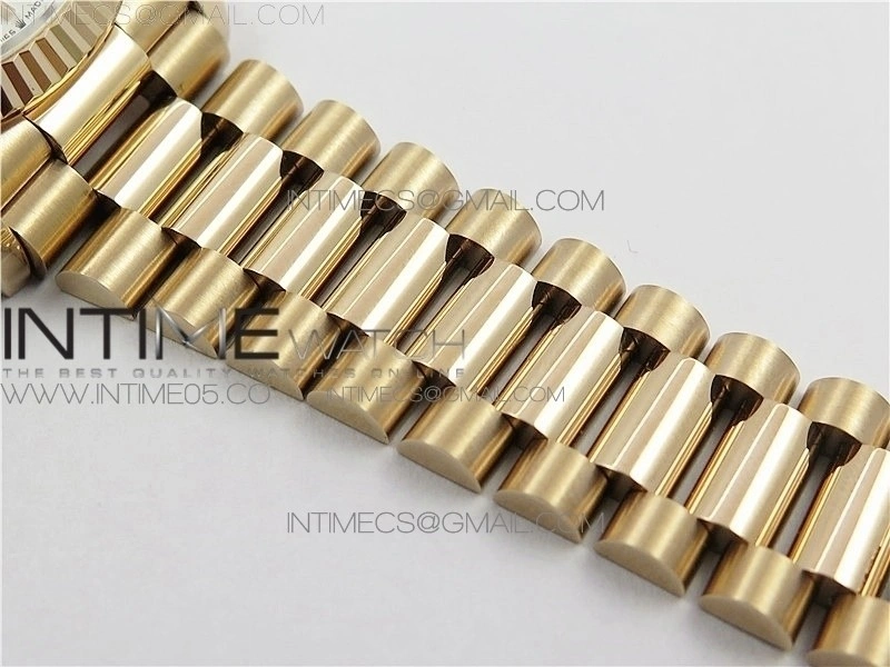 Day-Date 36 128239 RG BP Best Edition Silver Crystal Markers Dial on RG President Bracelet
