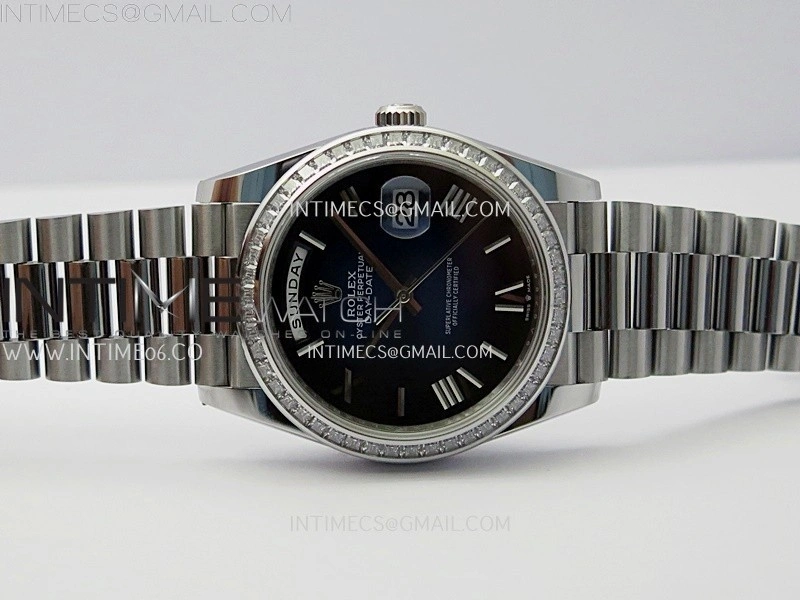 Day Date 228396 40mm SS Noob 1:1 Best Edition Blue Ombre Roman Dial On President Bracelet A2836