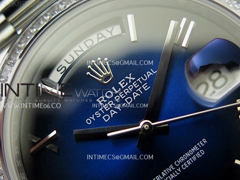 Day Date 228396 40mm SS Noob 1:1 Best Edition Blue Ombre Roman Dial On President Bracelet A2836