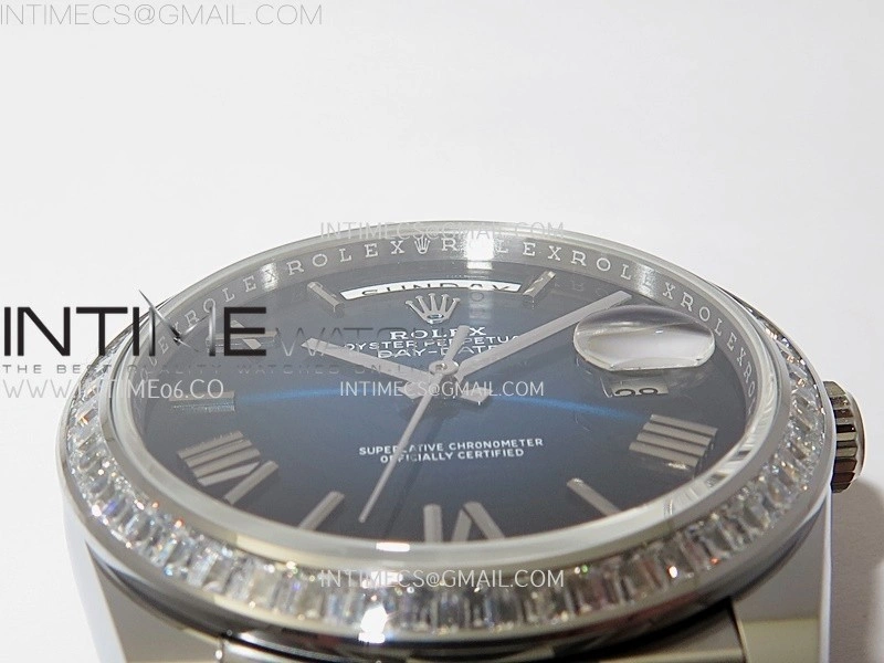 Day Date 228396 40mm SS Noob 1:1 Best Edition Blue Ombre Roman Dial On President Bracelet A2836