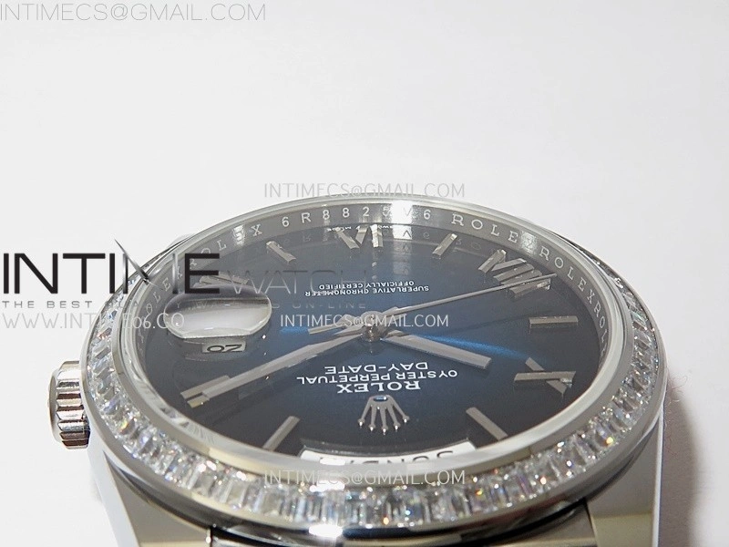 Day Date 228396 40mm SS Noob 1:1 Best Edition Blue Ombre Roman Dial On President Bracelet A2836