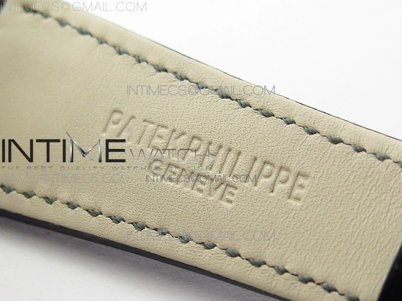 Nautilus 5726 Complicated SS GRF 1:1 Best Edition Gray Textured Dial on Leather Strap A324 V3