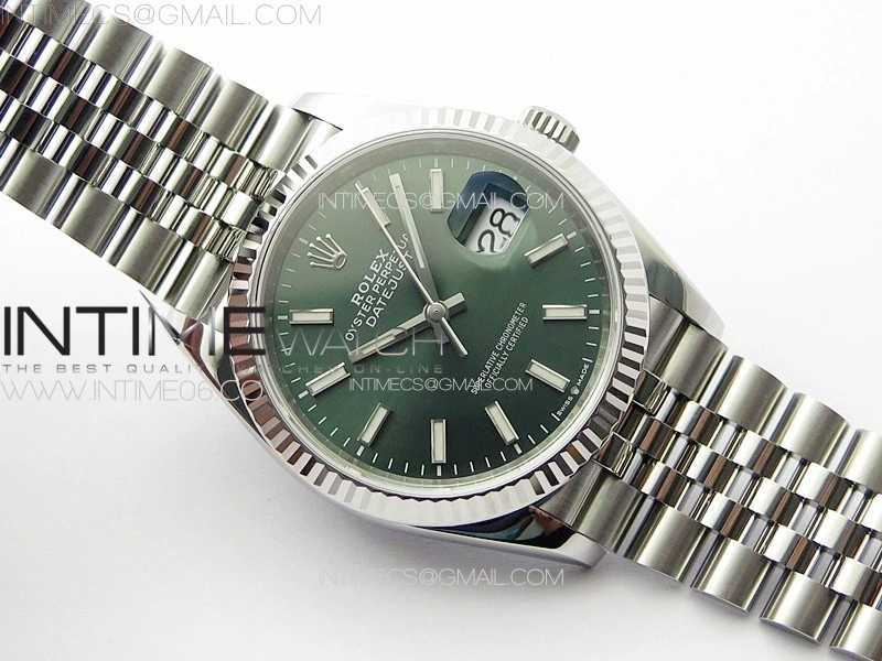 DateJust 36 SS 126234 VSF 1:1 Best Edition 904L Steel Green Dial on Jubilee Bracelet VS3235